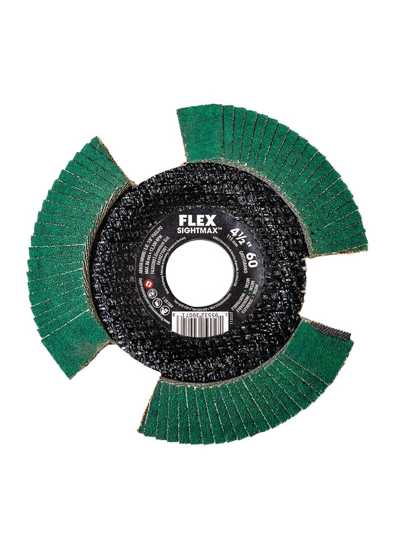 FLEX FLEX 412inch 60 Grit SightMAX Flap Disc Type 29  FA302002  - Image 1