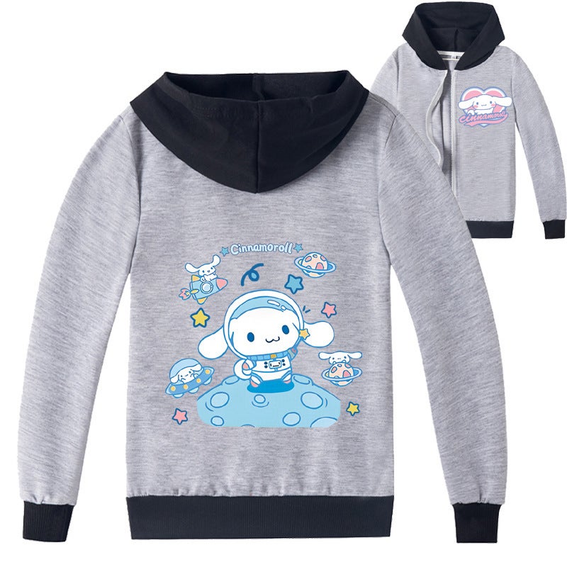 E-Commerce Children'S Clothing Fashion Printing Jade Gui Dog Big Ear Dog Zipper Shirt Coat K606 - Image 4