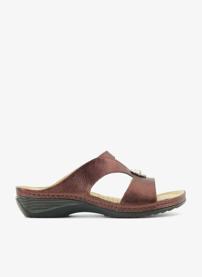 ZAYNA 221-3146 Zayna Ladies Flat Sandals 88909-51 Maroon