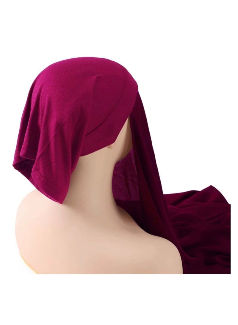 BHNS Luxury hijab scarf for women, a soft chiffon laser scarf in elegant modern colors, with a hidden cotton headband for more comfort and high stability on the head for women.  - Image 4
