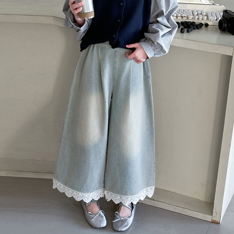 Girls' Denim Vest Spring Children'S Casual Vest Baby Girl'S Foreign Style Princess Coat Trendy - Image 1