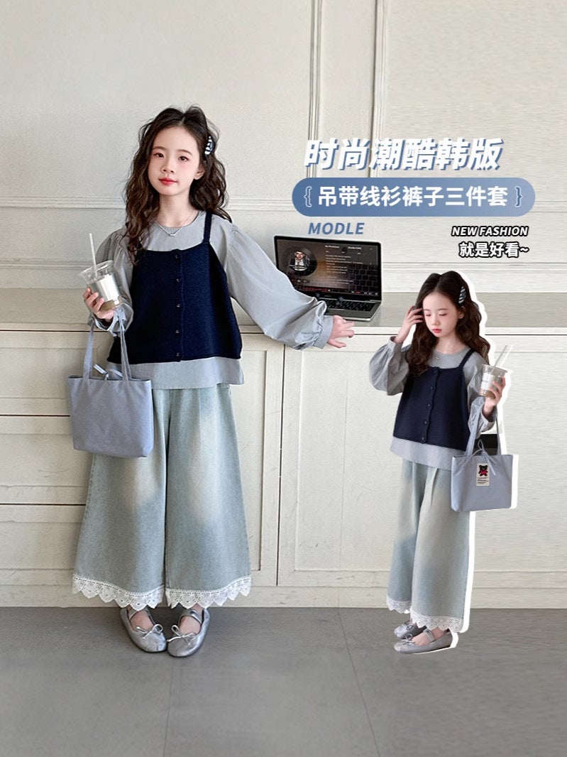 Girls' Denim Vest Spring Children'S Casual Vest Baby Girl'S Foreign Style Princess Coat Trendy - Image 2