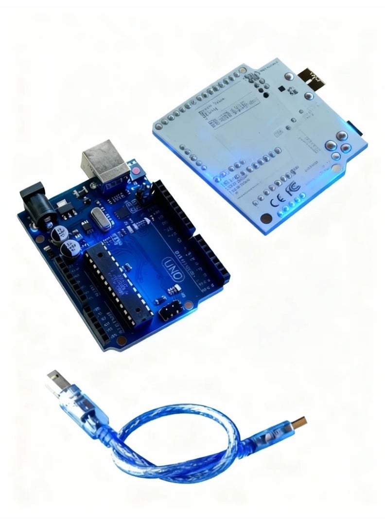 robotgcc UNO R3 Original Controller Board | ATmega328P + 16U2 Chipset | Compatible with Arduino IDE | Robotics and Sensor Control | STEM Automation Learning Kit | USB Cable Included - Image 1