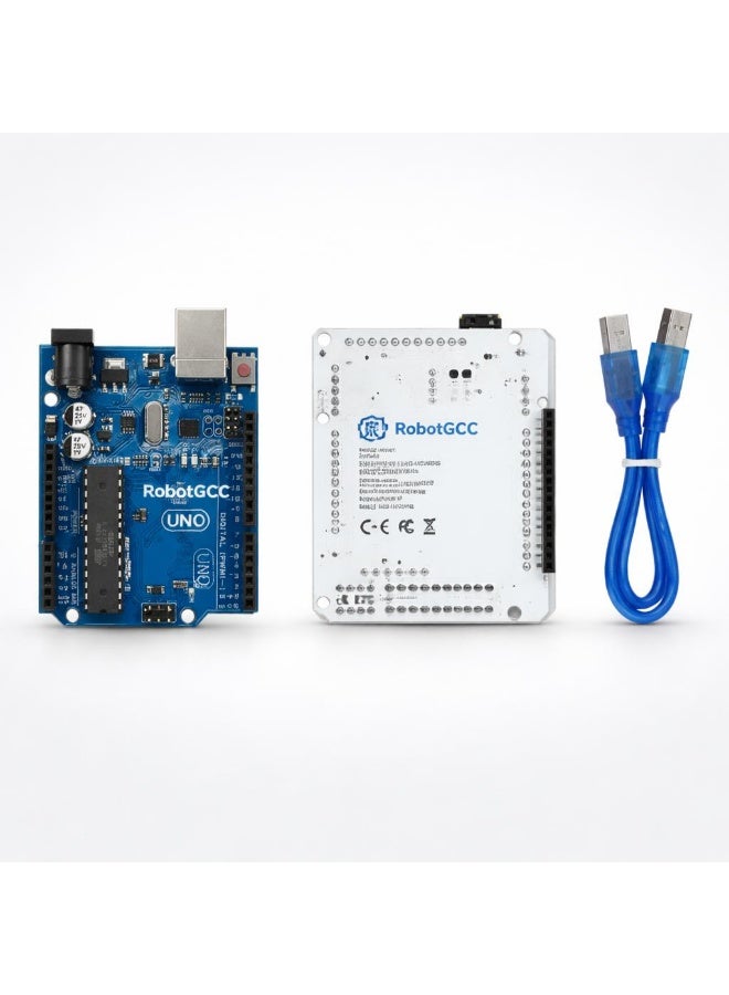 robotgcc UNO R3 Original Controller Board | ATmega328P + 16U2 Chipset | Compatible with Arduino IDE | Robotics and Sensor Control | STEM Automation Learning Kit | USB Cable Included - Image 5