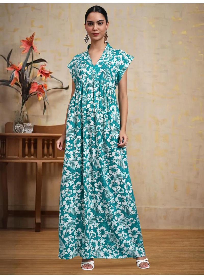 الايا جلابية قطن شيكانكاري مطرزة يدوياً-AL3697A
