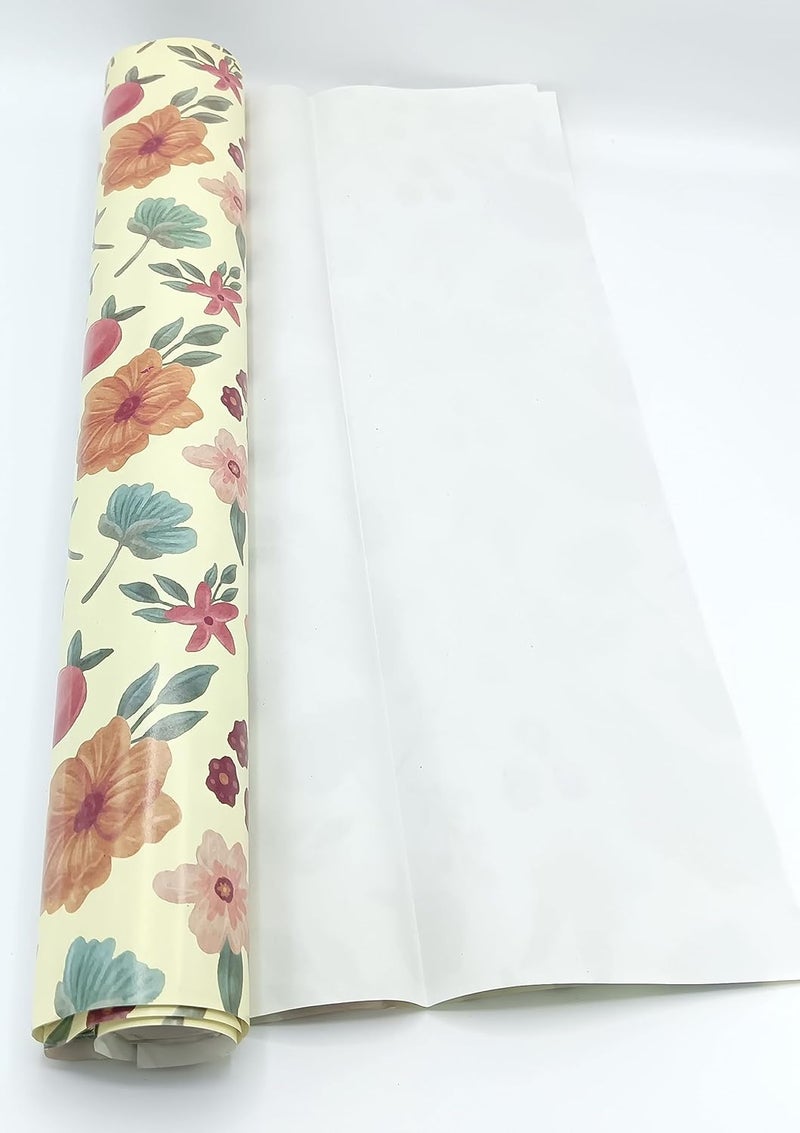 Gold Leaf GOLD LEAF Flowers Printed Paper Gift Sheets,25Pcs Multicolor Wrapping Papers Gift Wrapping Paper Sheets For Birthday Gift And Kids Book Decoration  - Image 5