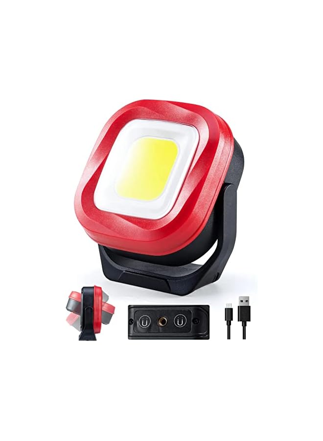 PROMASS LED Work Light, 42 LEDs 1000 LM Rechargeable Work Lights Portable Magnetic Flashlight Inspection Light for Outdoor Camping Hiking Emergency,Car Repairing and Waterproof Job Site Lighting-2400mAh ,1PCS - Image 2