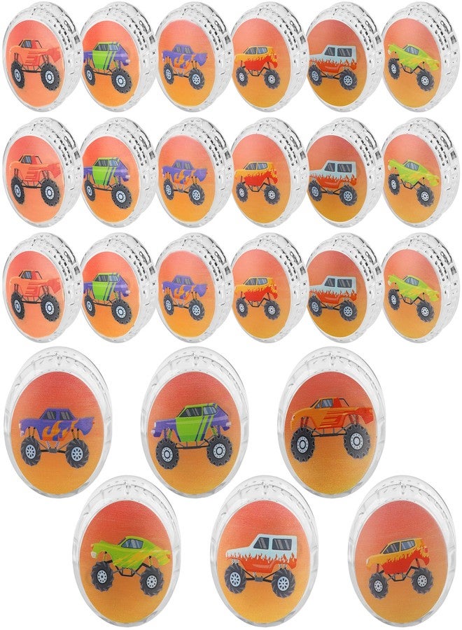 Flahard 24 Pcs Monster Trunk Themed Designs Light up Yo Yo Ball Bulk Responsive Ball Auto Return Bearing Balls Yoyo for Beginner Birthday Classroom Bag Fillers Prizes Gifts, 6 Styles - Image 1