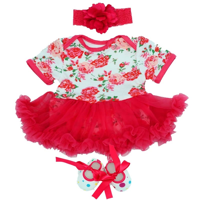 MAIHAO Reborn Baby Doll Clothes for 1722 Inch Dolls Outfit Accessories with Red Tutu Skirt - Image 2
