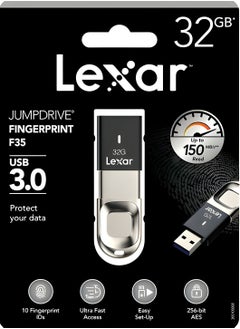 Lexar F35 USB Flash Drive, 32GB Lexar Metal Fingerprint Encrypted USB Flash Drive, Ultra-fast Recognition Durable Material U Drive, (32GB)  - Image 3