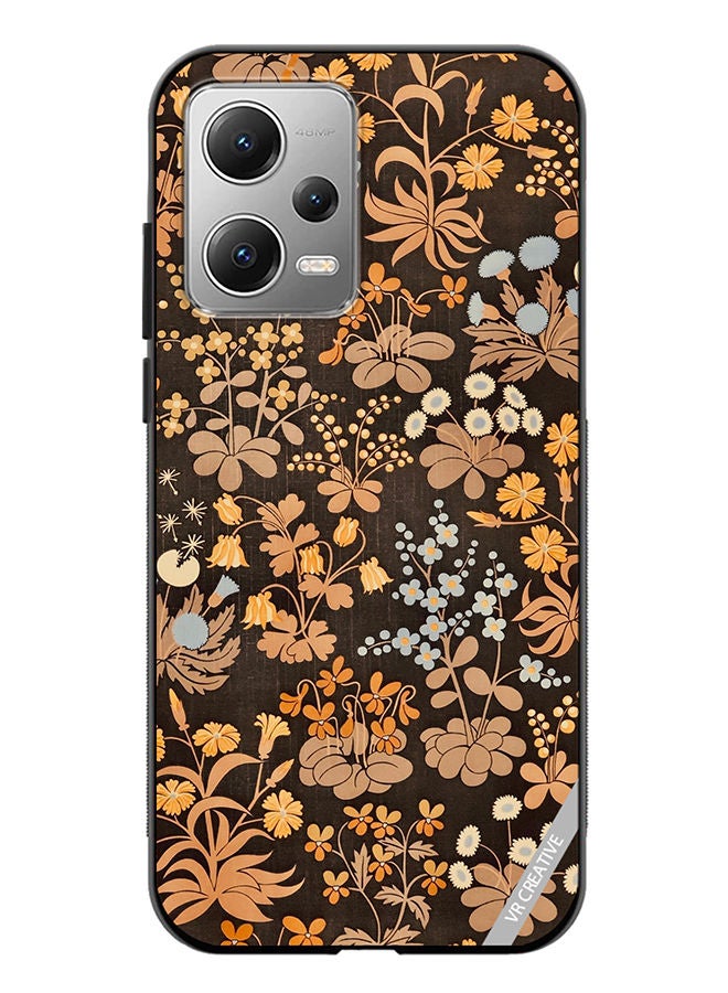 VR CREATIVE Protective Case Cover For Xiaomi Redmi Note 12 Brownie Flower Design Multicolour - Image 1