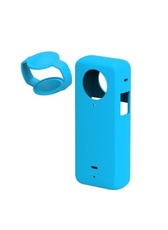 O Ozone Compatible Case for Insta360 One X3 | Silicone Carrying Case with Guards Lens Cover Cap | Anti-drop Protective Accessories Cover for Insta360 X3 Action Camera Accessories - Blue  - Image 1