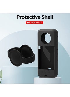 O Ozone Compatible Case for Insta360 One X3 | Silicone Carrying Case with Guards Lens Cover Cap | Anti-drop Protective Accessories Cover for Insta360 X3 Action Camera Accessories - Blue  - Image 4