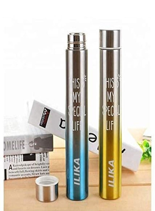 ILIKA Super Slim Water Bottle Flask Aqua Slim Water Flask Bottle for Outdoor & Indoor Use,Bottle,Fridge Bottle,Birthday Return Gift Good Product 310 Ml(Assorted Color,Pack of 1)-Stainless Steel - Image 2