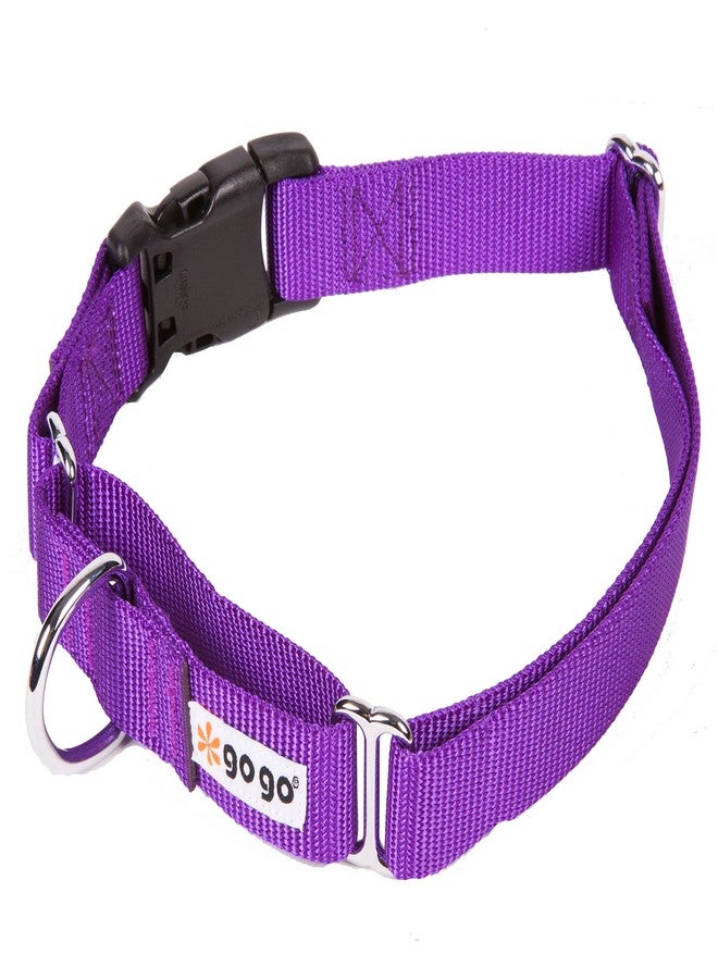 GOGO Pet Products 3/4-Inch Martingale Dog Collar, Medium, Purple - Image 3