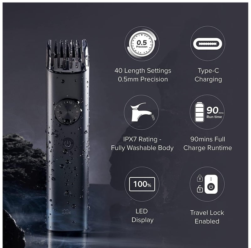 Xiaomi Grooming Kit Pro Hair, Body All in One Professional Styling Trimmer, Body Groomer, Nose & Ear Hair Trimming, Hair Clippers, Beard Combs, Quick Charge & 90 Mins Run Time - Image 4