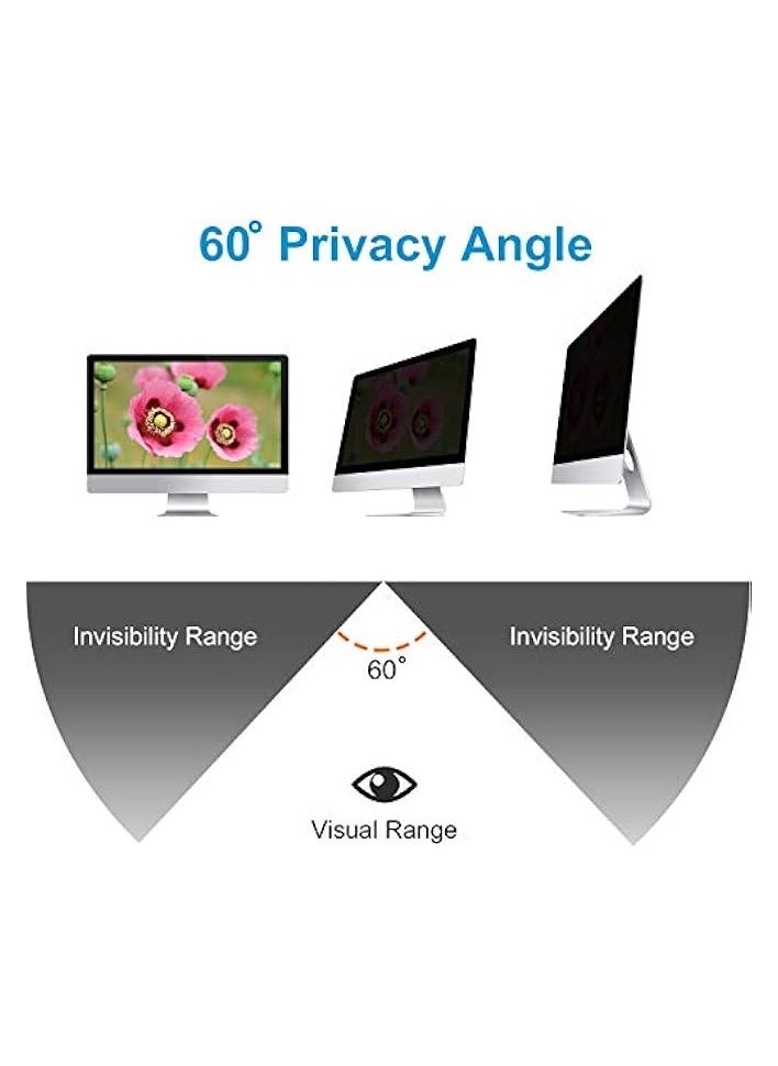 erorex 23-24 inch Computer Privacy Screen Filter, Hanging Removable Acrylic Screen Protector Anti Glare Eye Protection for Diagonal 23,23.6,23.8,24 inch 16:9 Aspect Ratio Widescreen Desktop PC Monitor  - Image 2