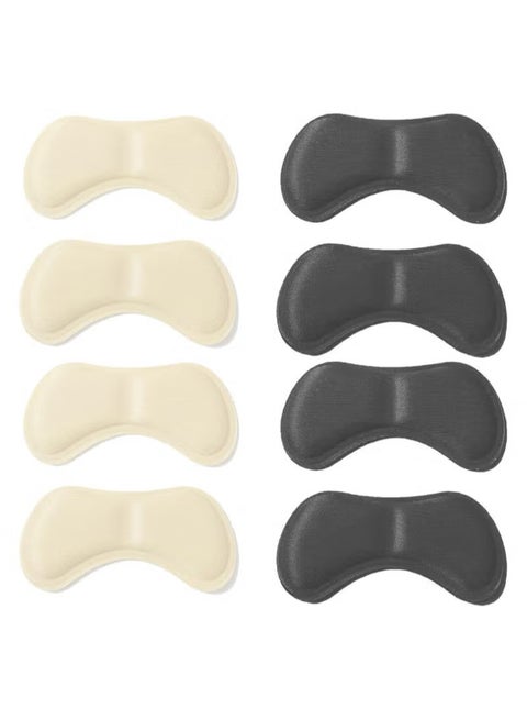 Heel Cushions 4 Pairs Heel Pads Heel Liners Self Adhesive Shoe Insoles Stickers for Improved Shoe Fit and Comfort