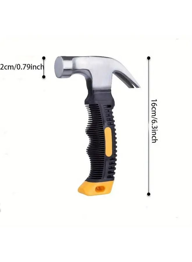 Compact Multi Function Hammer With Yellow Handle For Camping Metal Construction - Image 3