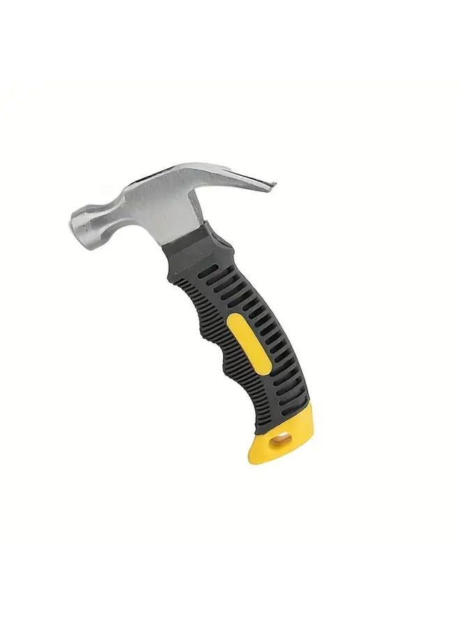Compact Multi Function Hammer With Yellow Handle For Camping Metal Construction - Image 1