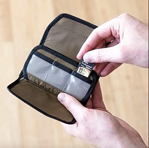 NOMATIC McKinnon Memory Card Case - Durable SD Memory Card Holder, Fits 6 SD & 2 C-Fast Cards with Zipper Pocket for Mini-SD - Image 3