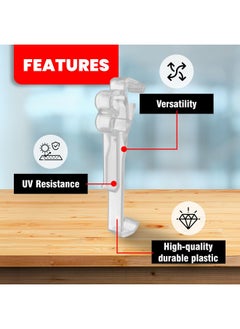 Amazing Drapery Hardware Amazing Drapery Hardware 3.0 Inch Clear Valance Clips for Blinds & Window Shades, 6-Pack - Sturdy Plastic Brackets, Ideal for Wood, Faux Wood & Metal Treatments in Home & Office Settings  - Image 3