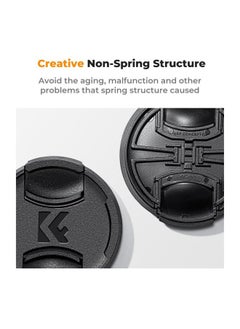K&F Concept 77mm Lens Cap, 9-in-1 Center Pinch Lens Cover + Anti-Loss Keeper Leash + Microfiber Cleaning Cloth Kits Compatible with Nikon, Canon, Sony, Fujifilm Camera Lenses  - Image 3
