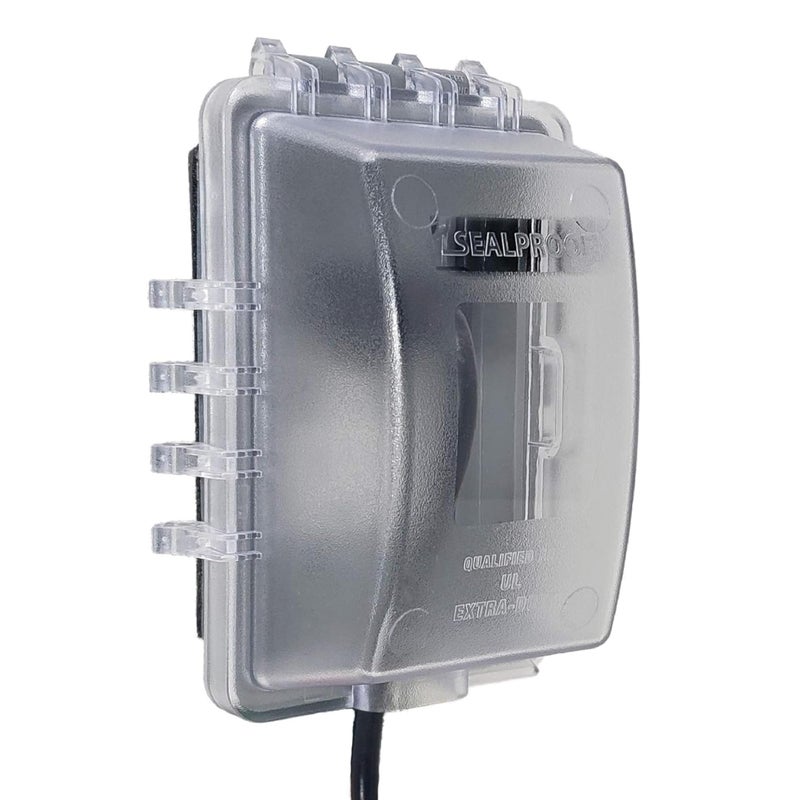 Sealproof 1Gang Weatherproof in Use Outlet Cover HorizontalVertical Outdoor Plug and Receptacle Protector Lockable Bubble Cover UL Extra Duty Compliant 18 Configurations