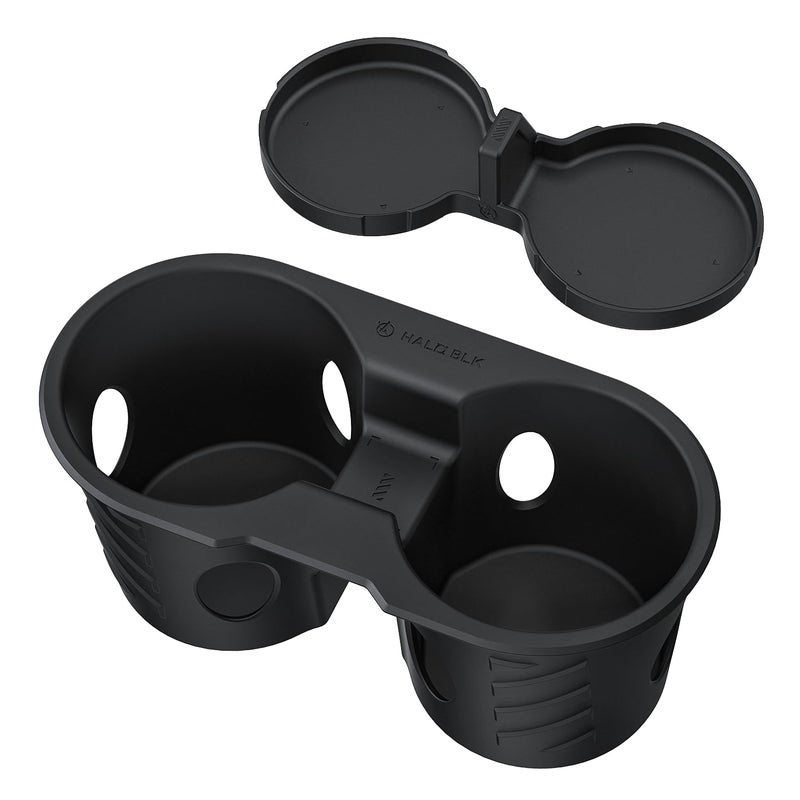 حامل أكواب مركز HALOBLK مع قاعدة أكواب للمقعد الخلفي مصمم لطراز 2024-2025 ريفرش موديل 3 هايلايند أسود