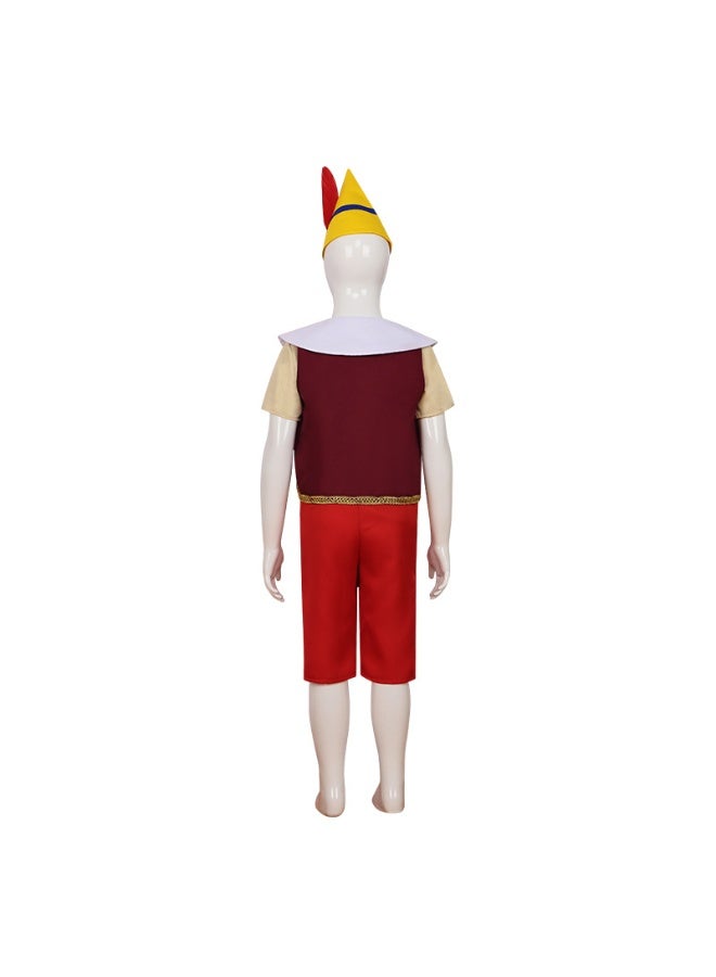 Halloween Long-nosed Pinocchio Children's Cosplay Costume - Image 5