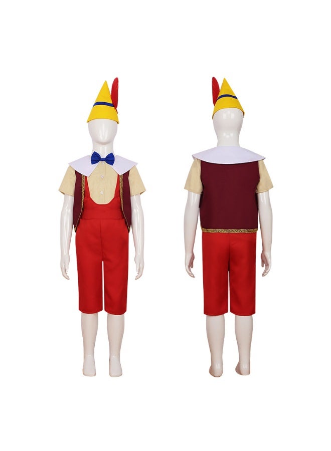 Halloween Long-nosed Pinocchio Children's Cosplay Costume - Image 3