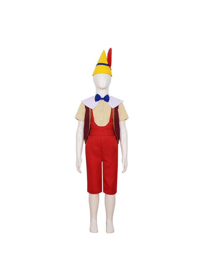 Halloween Long-nosed Pinocchio Children's Cosplay Costume - Image 2