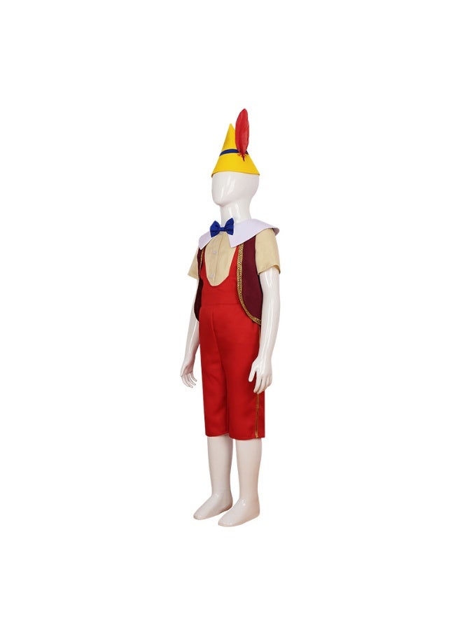 Halloween Long-nosed Pinocchio Children's Cosplay Costume - Image 4