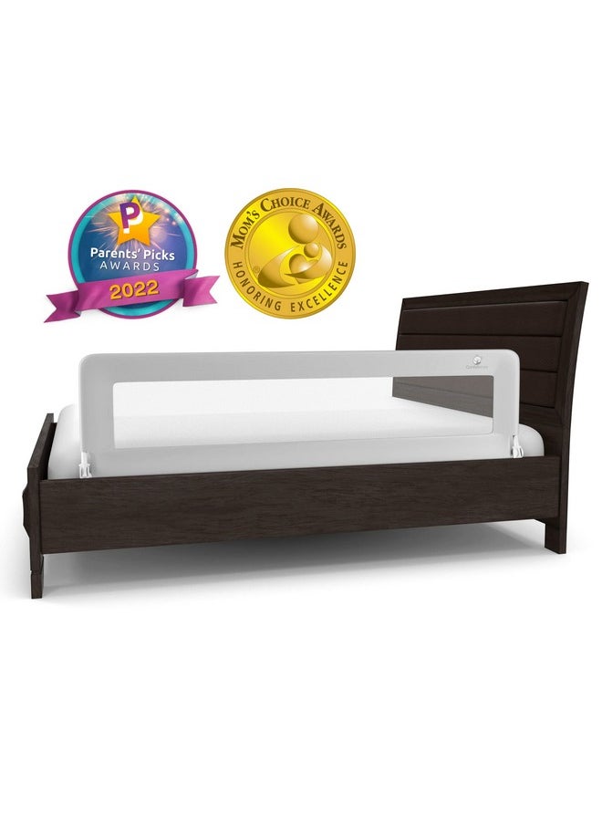 ComfyBumpy 59 Inch Extra Long Toddler Bed Rails Baby Bed Rail Guard For Kids Twin Full King And Queen Beds Adjustable Bed Rail For Toddlers Baby Bed Side Bedrails Gray Xl (59" X 19.5")  - Image 1