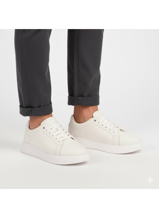 إيتاليانو سنيكرز رجالي برباط من الجلد الطبيعي بنعل رابر تركي مريح - Image 1