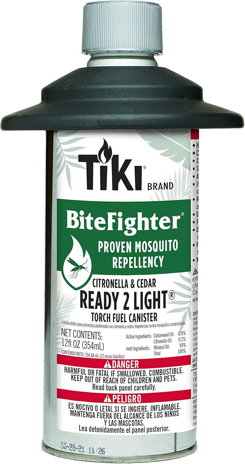 TIKI BiteFighter Torch Fuel, 12 Ounce Canister - Proven Mosquito Repellency - Image 1