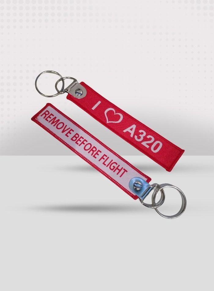 فايتر جيفتس أنا أحب A320 سلسلة المفاتيح النسيج