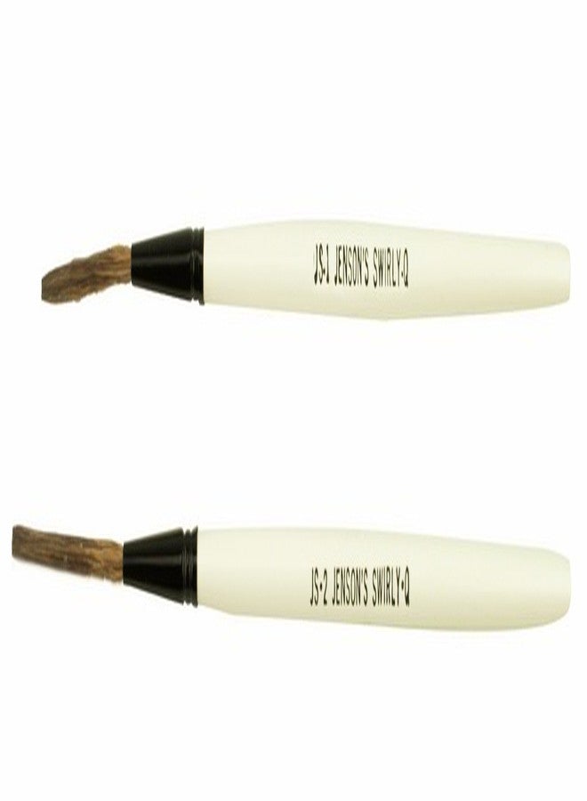 Mack Brush Set of 2 Size 1-2 The Jenson Swirly Q Series for Scroll Pinstriper and Script Lettering - Image 2