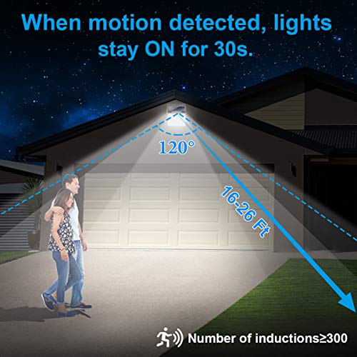 URPOWER Solar Lights Outdoor, 40 LED Motion Sensor Security Lights Solar Flood Lights Waterproof Solar Powered Outdoor Lights for Backyard, Fence, Deck, Patio, Garage (4 Pack) - Image 4
