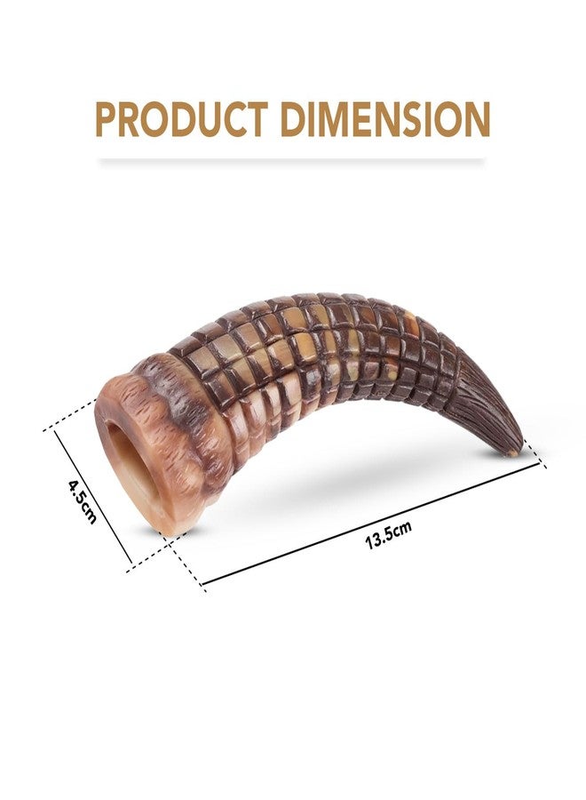 Plushmate EE Toys Durable Chews & Nylon PU Rhino Horn Shaped for Teething Training Toy for Dog & Puppies - Small - Image 2