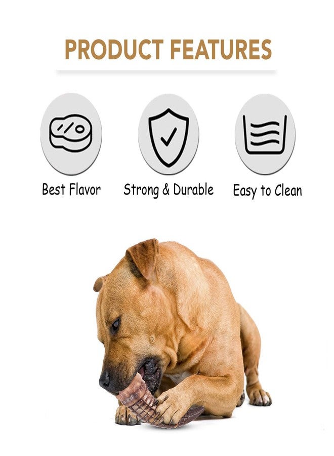 Plushmate EE Toys Durable Chews & Nylon PU Rhino Horn Shaped for Teething Training Toy for Dog & Puppies - Small - Image 3