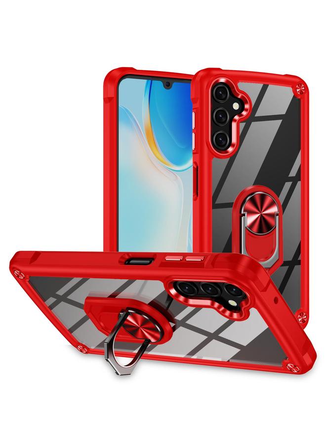 S-TOP Case For Samsung Galaxy A56 5G TPU + PC Lens Protection Phone Case with Ring Holder - Image 1