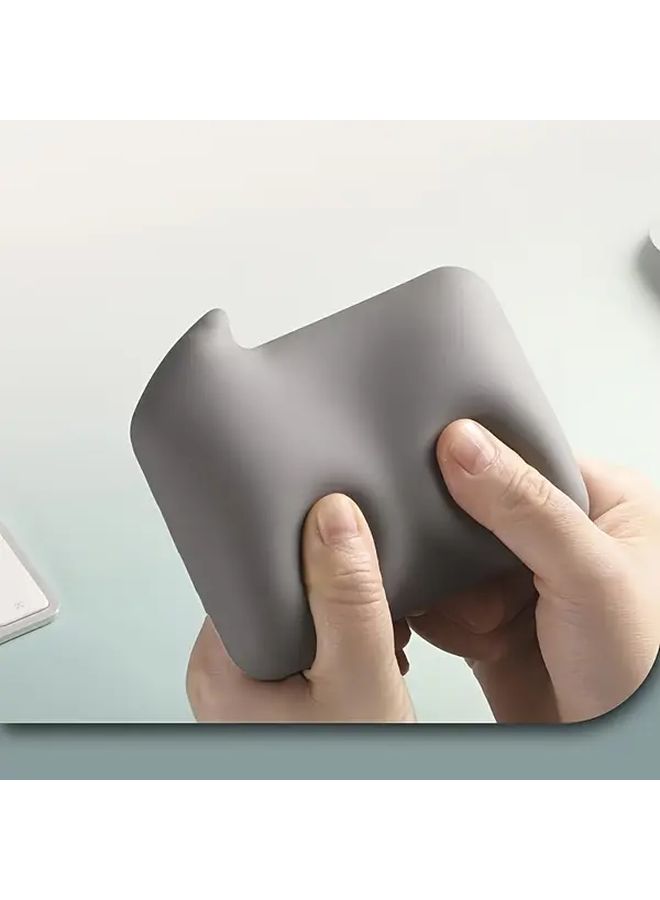 Gray Mouse Wrist Rest Pad Non Slip Surface Cushioned Support For Computer Office Gaming - Image 2