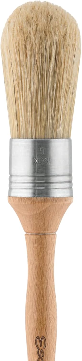 Escoda Series 7500 Artist Oil and Acrylic Paint Brush for Murals Decorative Work  Faux Finishing Natural Chungking Hog Bristle Round Dome Size 10 - Image 2