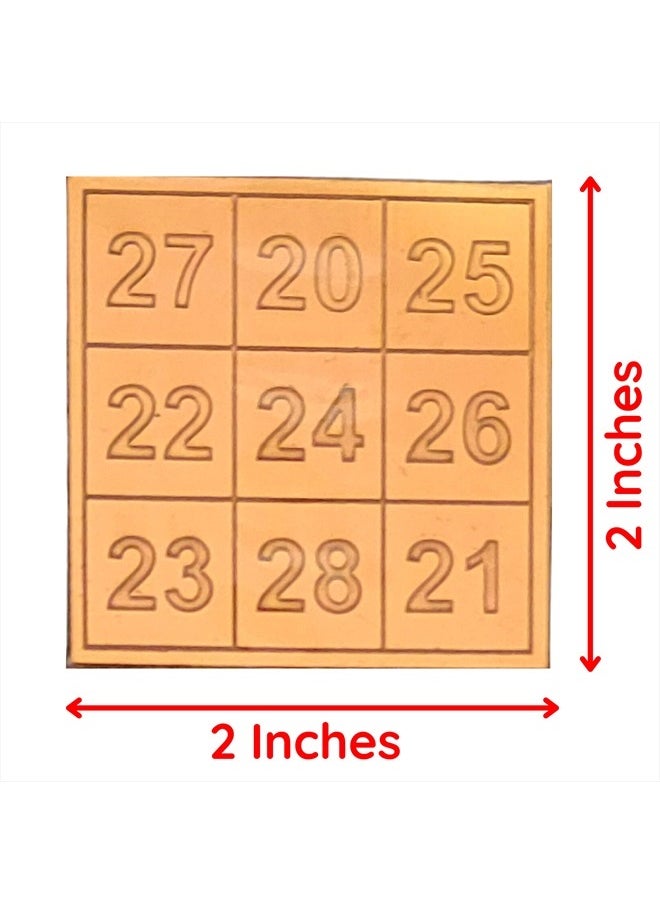 anciently Anciently's Kuber Card of Abundance for Wallet | Kuber Yantra Numbers Small 2 Inch X 2 Inch Copper Yantra Brown Colour 1 Piece  - Image 3