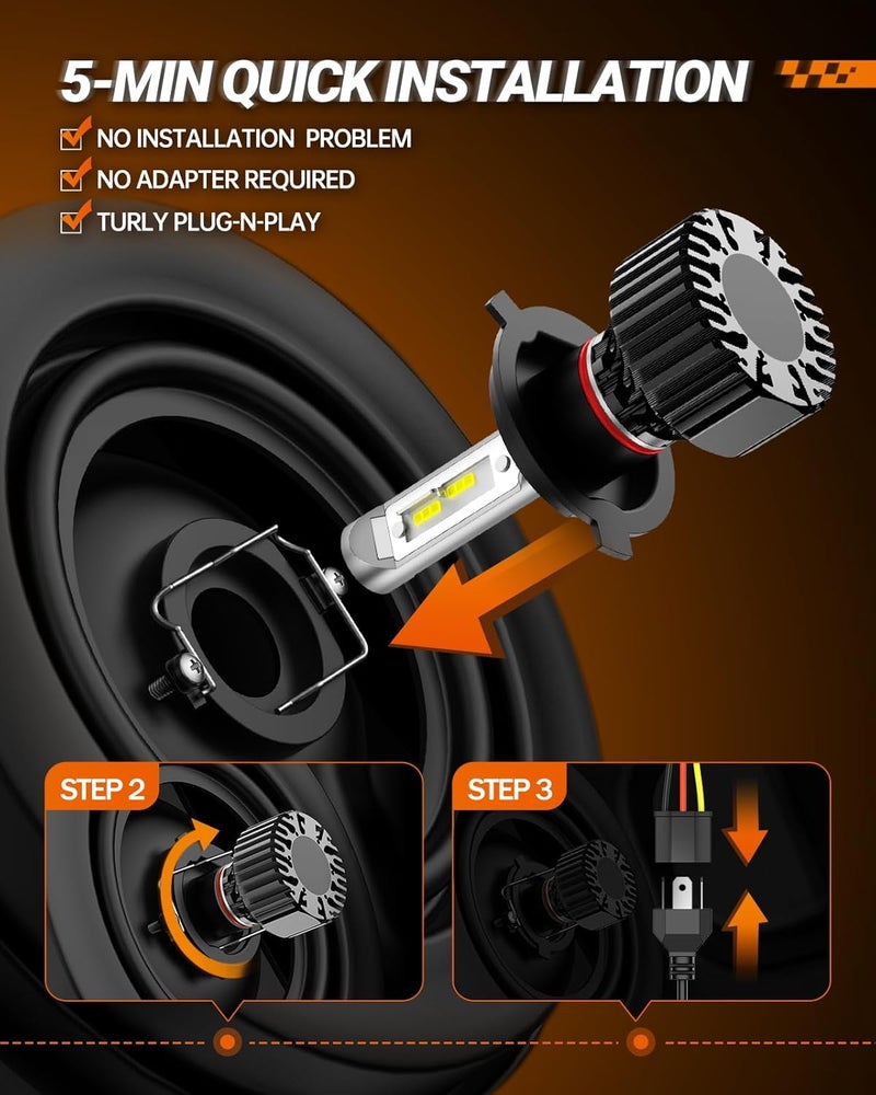 SEALIGHT مصابيح LED للدراجات النارية SEALIGHT M1H4/9003 - Image 4