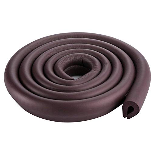 Inditradition Child Safety Form Cushion Strip (2 Meter) | Corner Edge Guard Bump Protector | Multipurpose Usage, 6.5 Feet, with Fiberglass Self Adhesive Tape (Brown) - Image 1