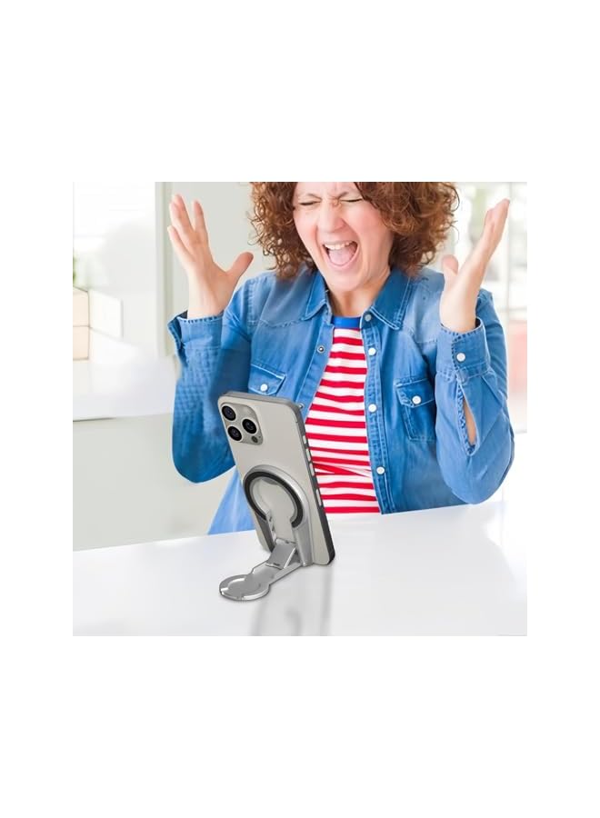 Green Tiger Magnetic Phone Ring, Double Side Smartphone Bracket, Slim Foldable Portable Phone Ring, for Metal Surfaces, Travel, Home, Gym, Vehicles, Refrigerators - Image 2