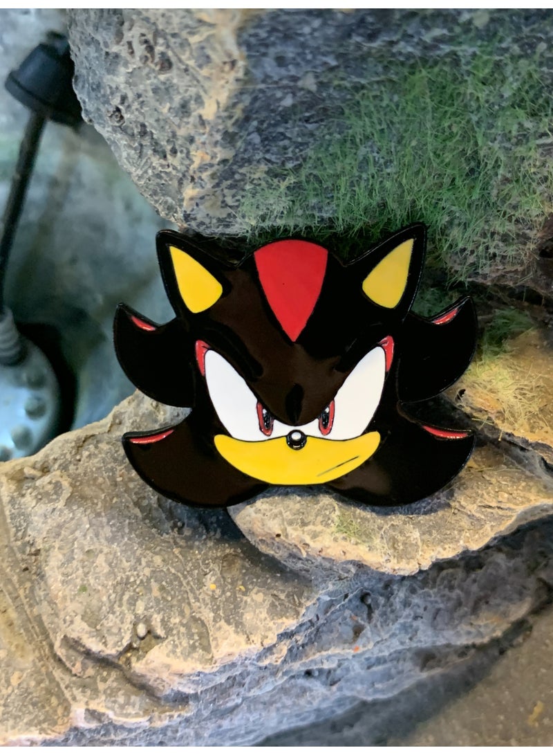 Sonic the Hedgehog (Shadow) Badge - Official Gaming Accessory - Stylish & High-Quality Design - Image 1