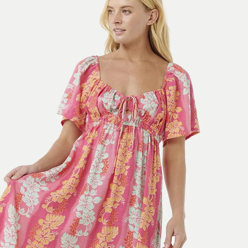 Rip Curl Keepsakes Short Sleeve Maxi Dress - Women